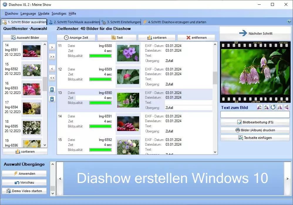 Diashow erstellen Windows 10